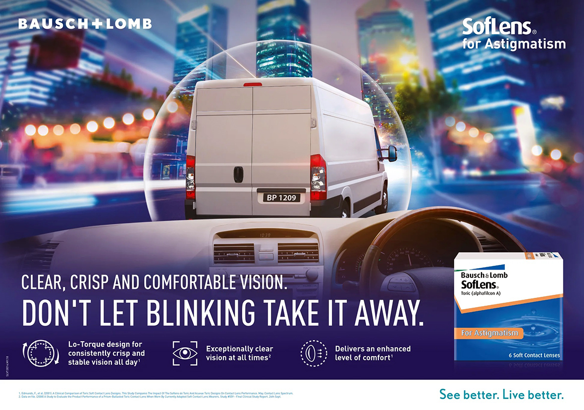 SofLens Toric for astigmatism ( Soflens 66 Toric ) 6 pack
