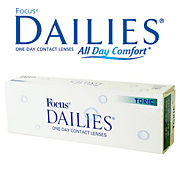 Dailies Aquacomfort plus Toric contact lenses